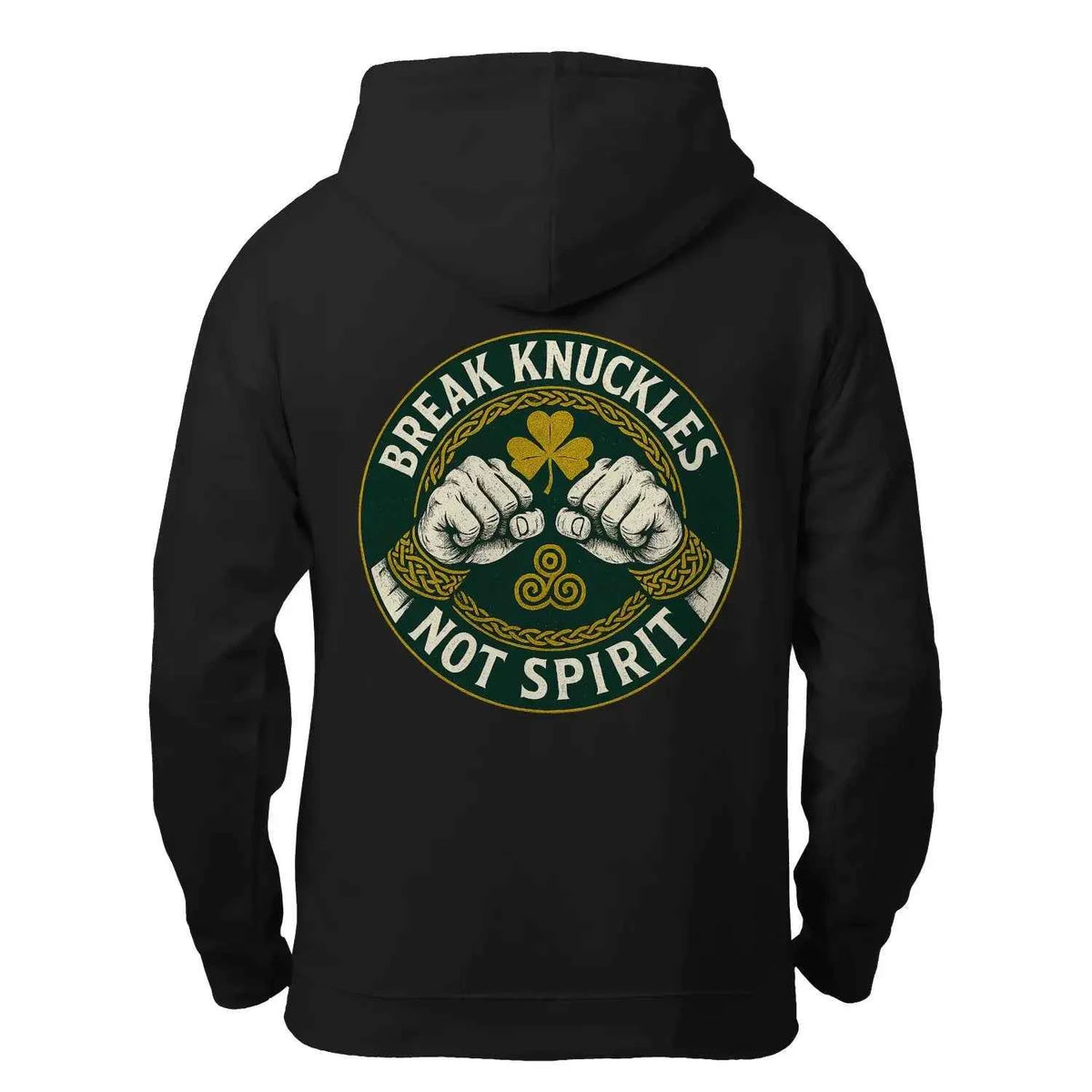 Celtic Wolf Zip Hoodie - Break Knuckles Unisex Streetwear - Celtic Wolfwear
