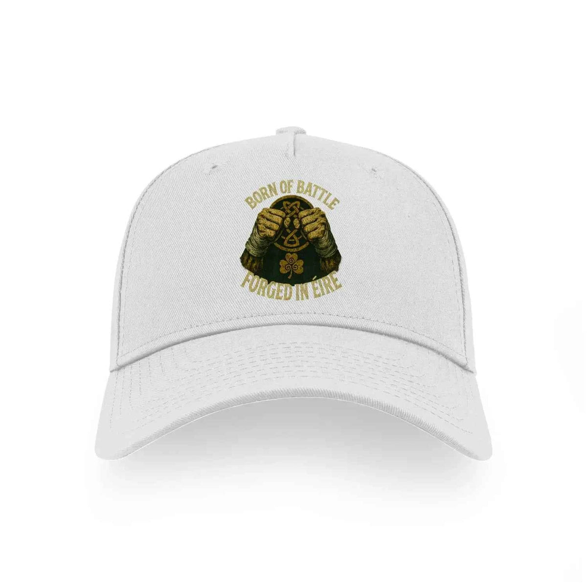 Irish 5-Panel Cap - Born of Battle, Adjustable Headwear - Celtic Wolfwear