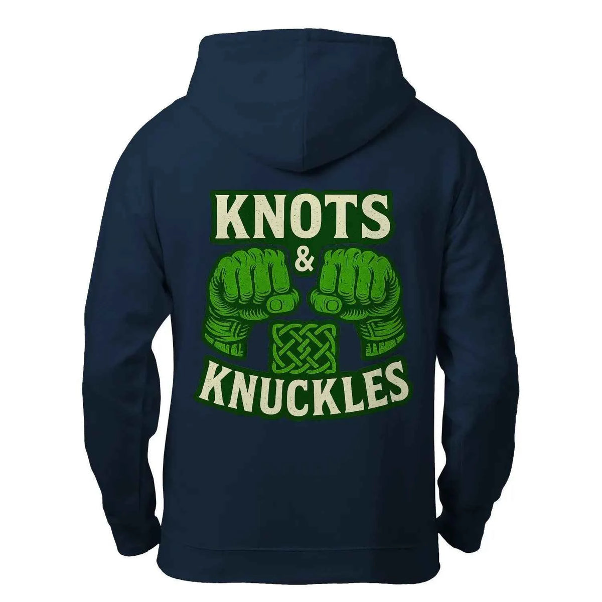 Celtic Zip Hoodie - Knots and Knuckles No 1, Unisex - Celtic Wolfwear