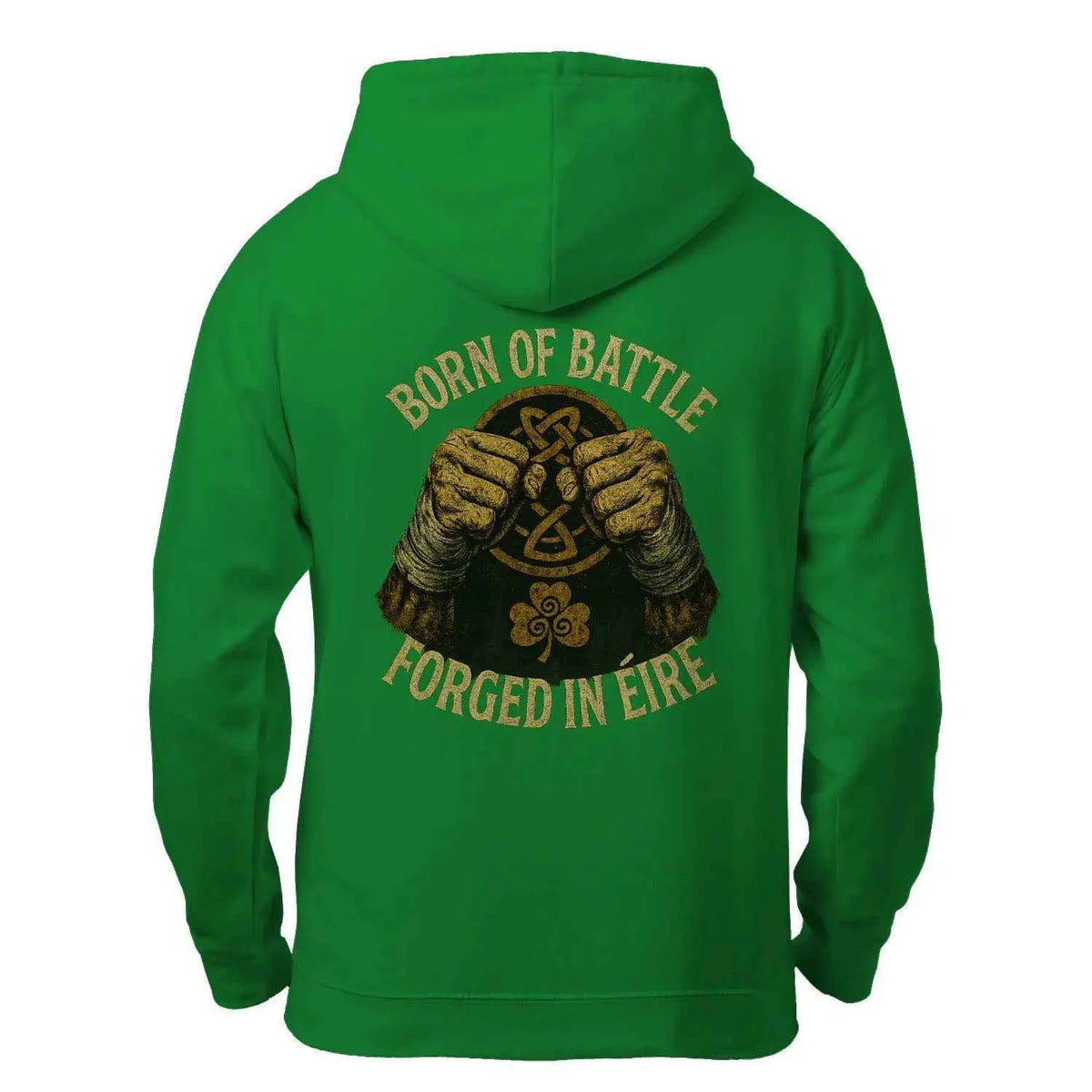 Irish Born Of Battle Forged In Zip Hoodie — product detail view