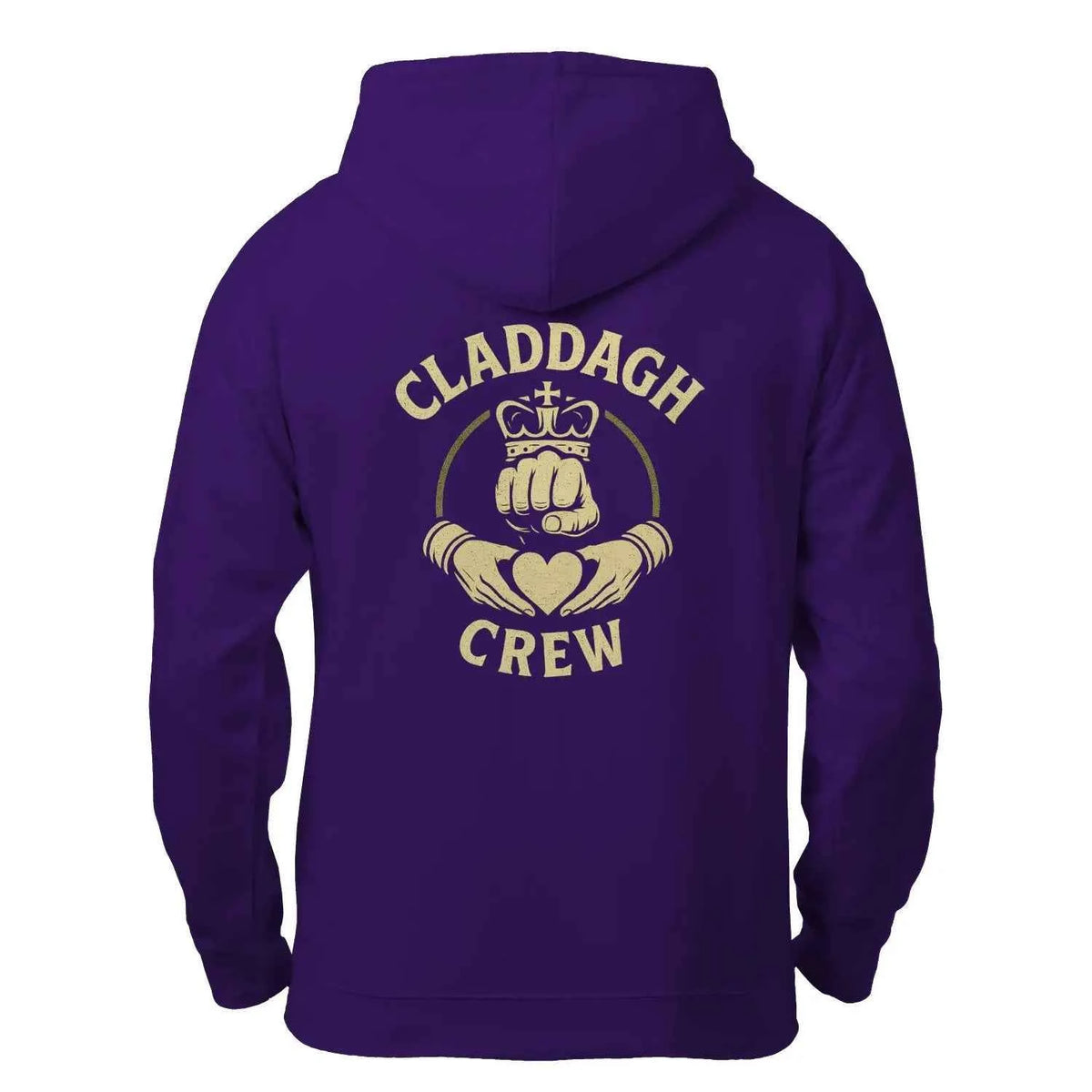 Irish Zip Hoodie - Claddagh Crew, Unisex Matchday Wear - Celtic Wolfwear