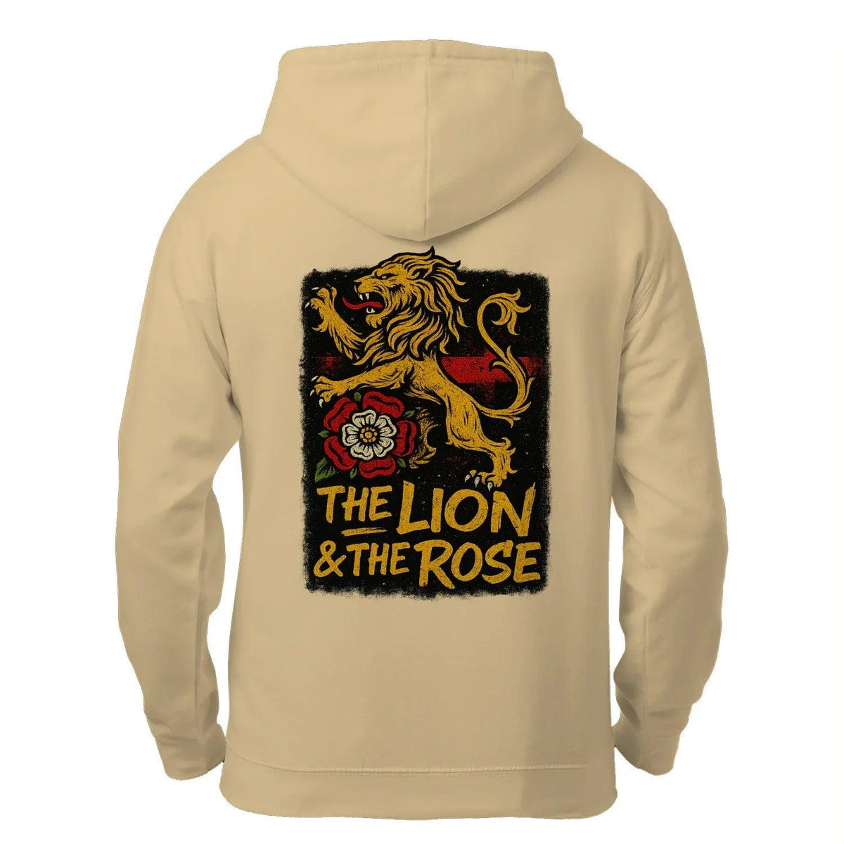 English Lion Zip Hoodie - Rose Premium Unisex Streetwear - Celtic Wolfwear