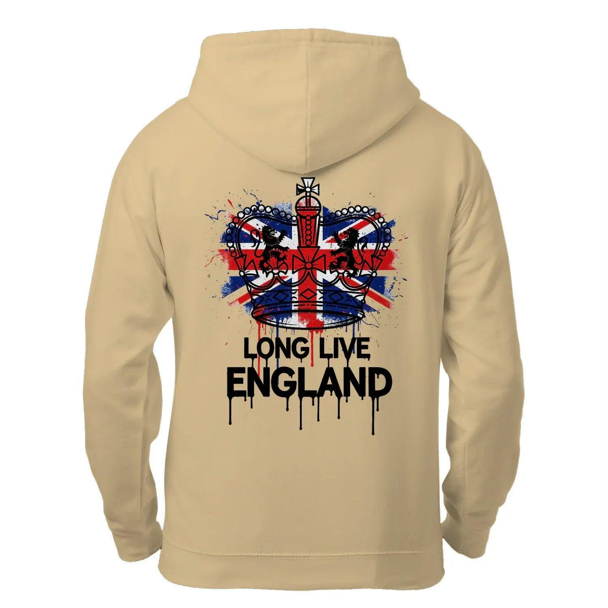 Union Jack Zip Hoodie - Long Live Red White and Blue - Celtic Wolfwear