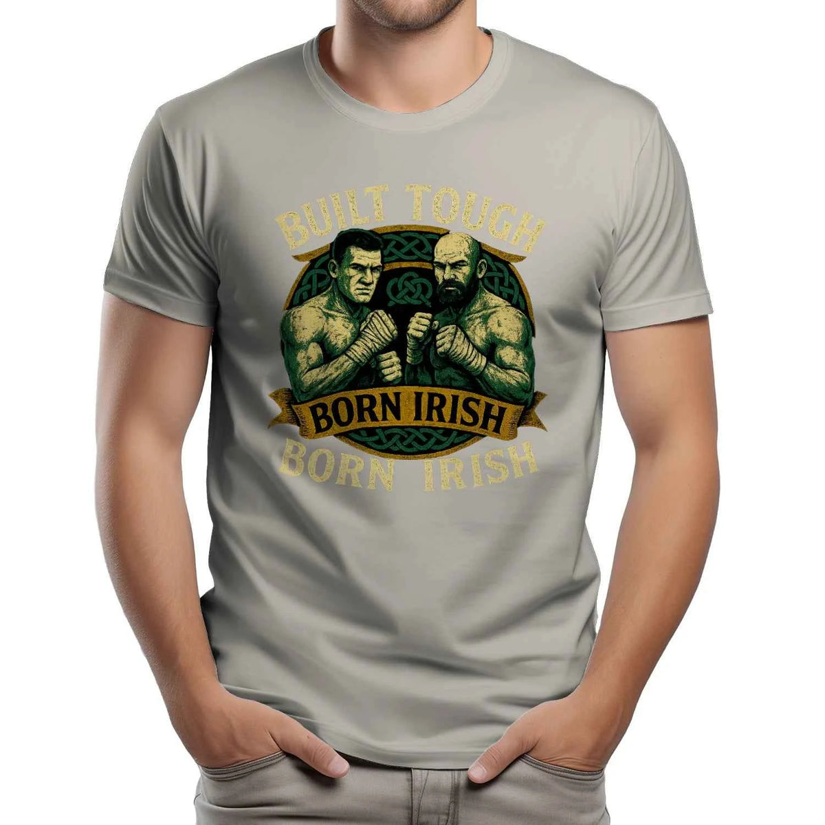 Irish Born Built Tough Soft T-Shirt — product detail view