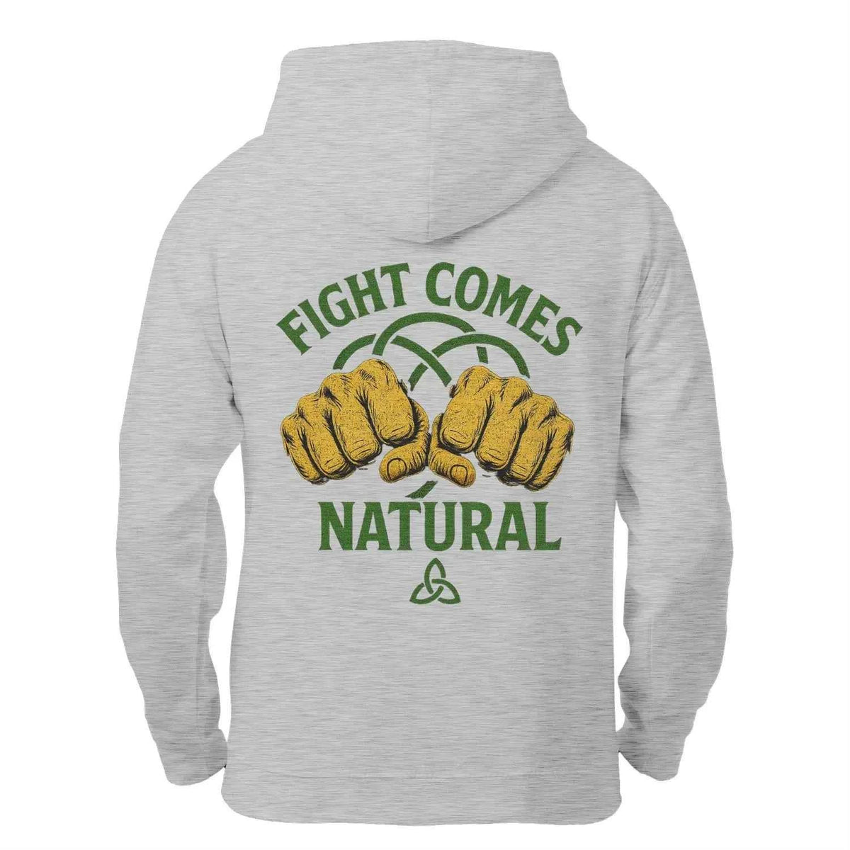 Celtic Wolf Zip Hoodie - Fight Comes Natural, Unisex - Celtic Wolfwear