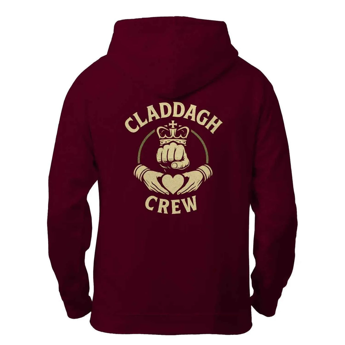 Irish Zip Hoodie - Claddagh Crew, Unisex Matchday Wear - Celtic Wolfwear