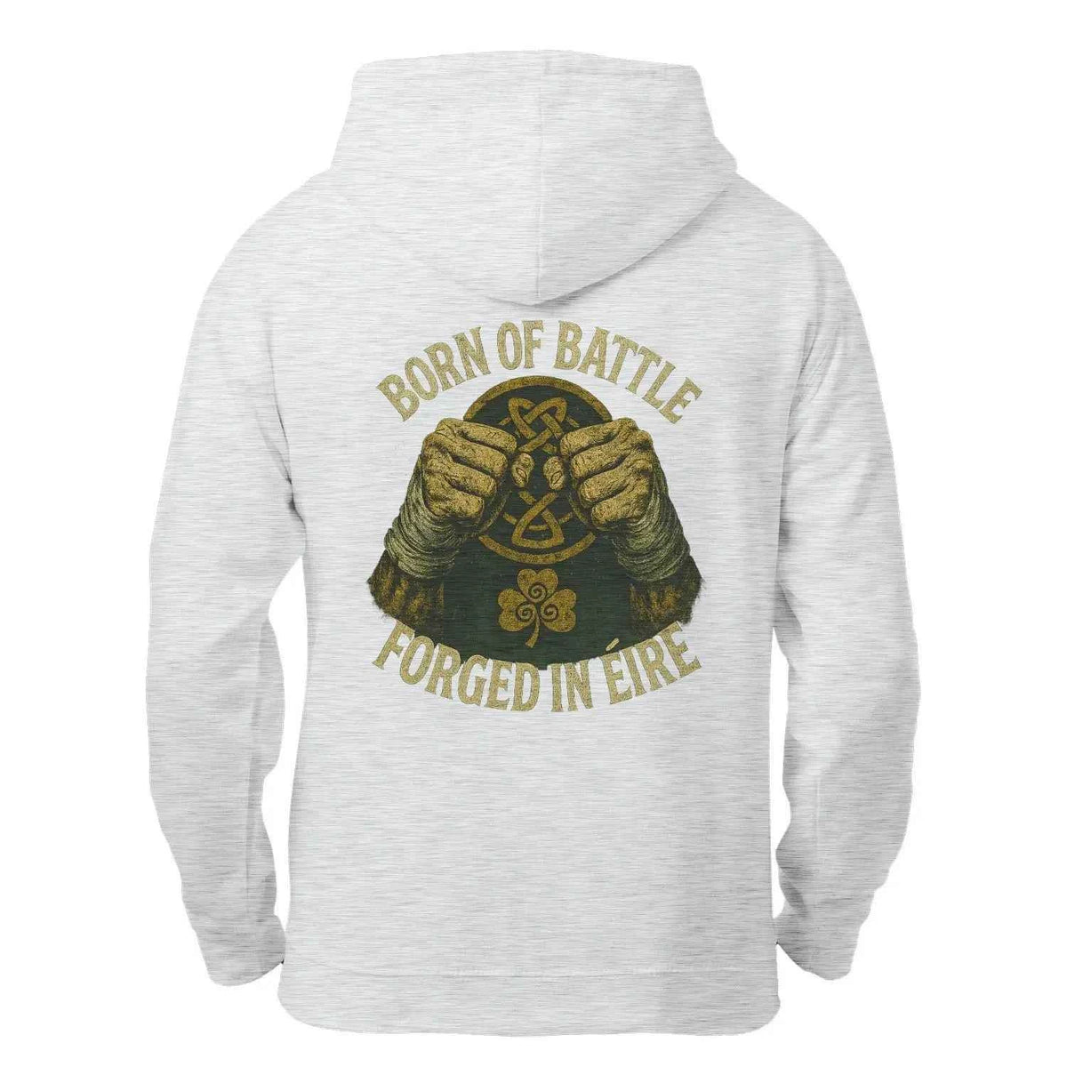 Irish Zip Hoodie - Born of Battle Forged Unisex Streetwear - Celtic Wolfwear