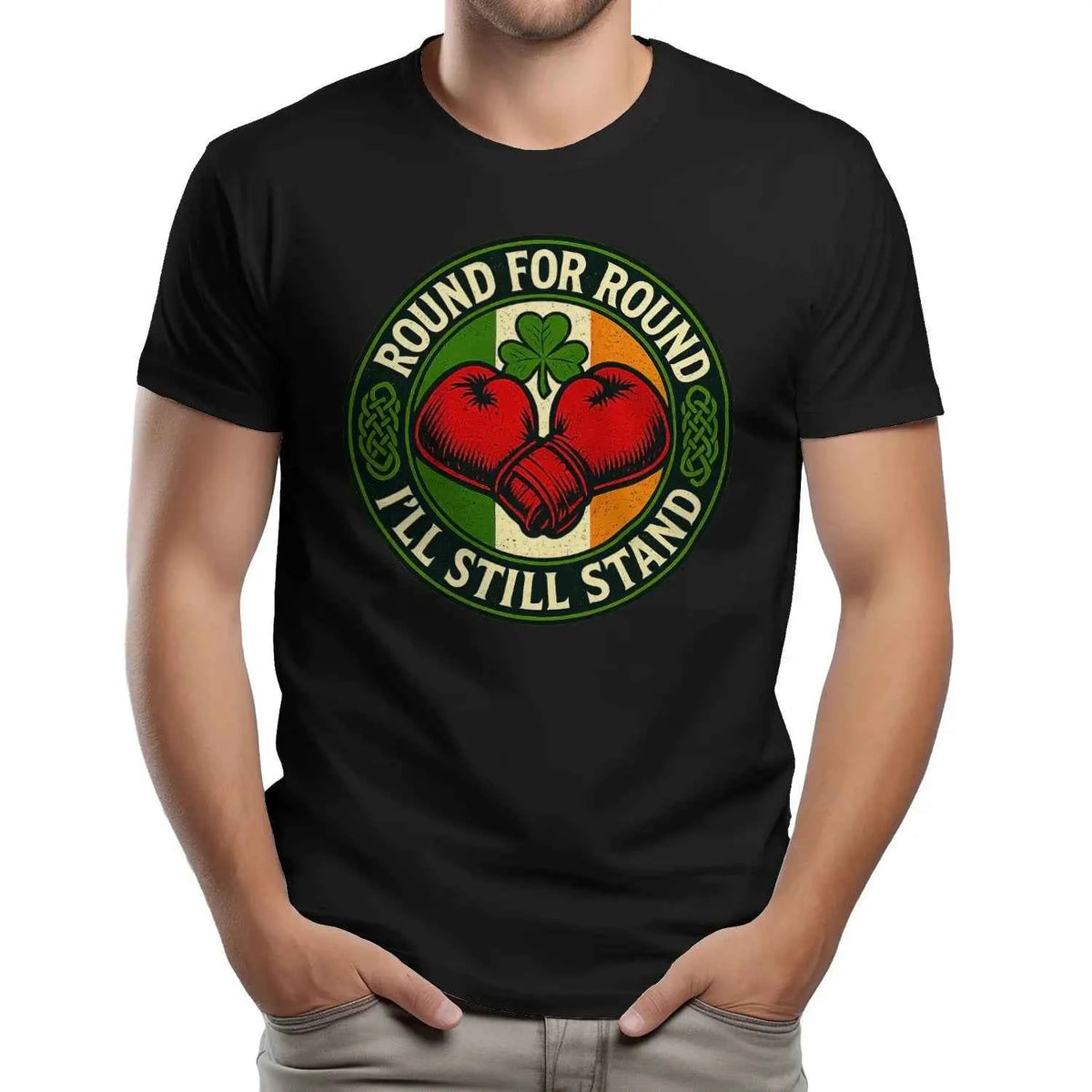 Irish T-Shirt - Round Boxing, Premium Unisex Streetwear - Celtic Wolfwear