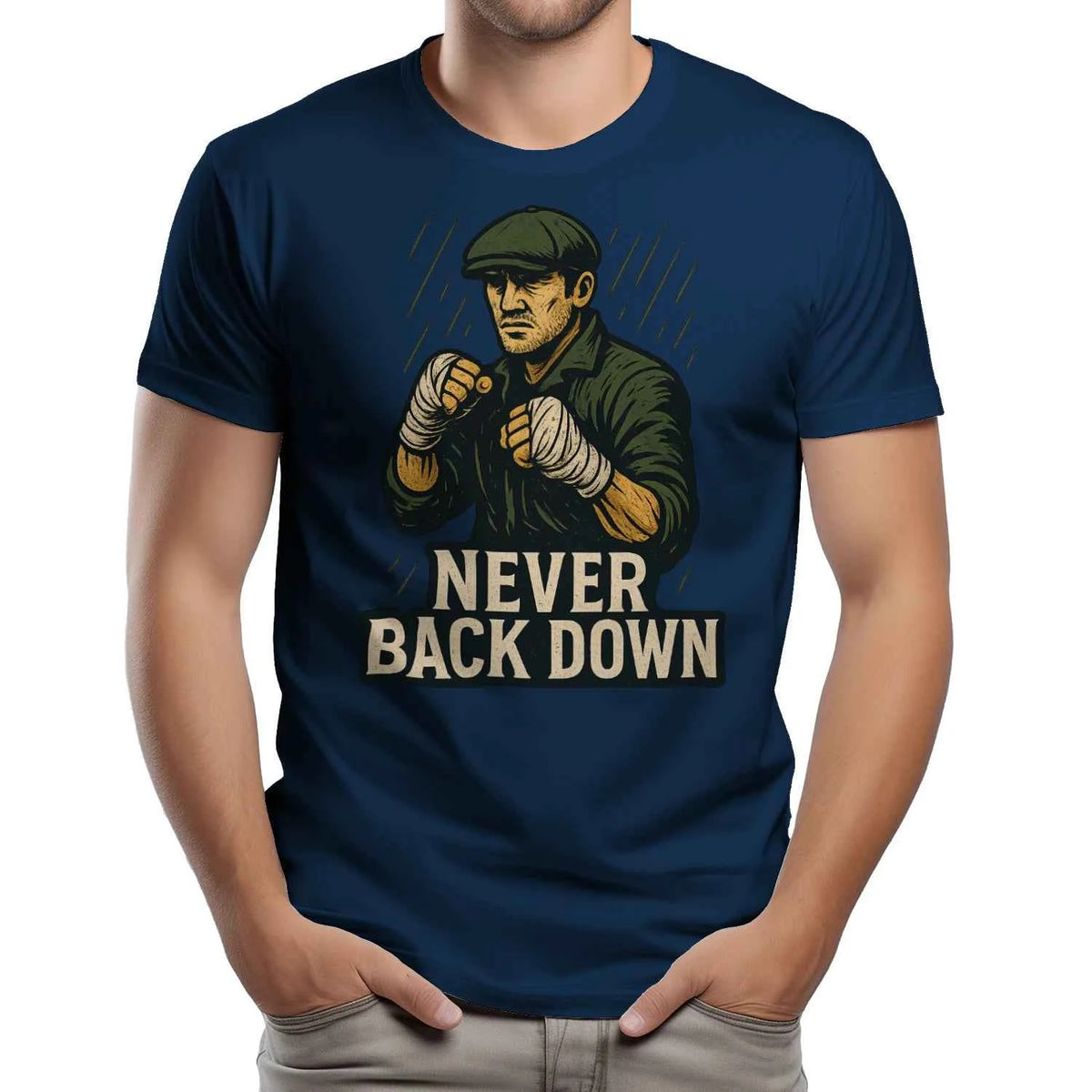 Irish T-Shirt - Never Back Down, Unisex Matchday Wear - Celtic Wolfwear