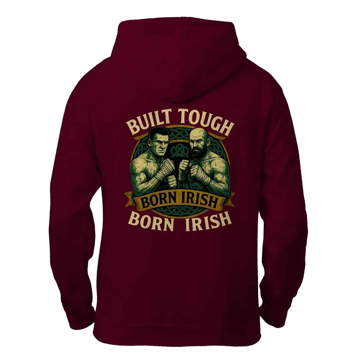 Irish Zip Hoodie - Built Tough Born Heritage Streetwear - Celtic Wolfwear