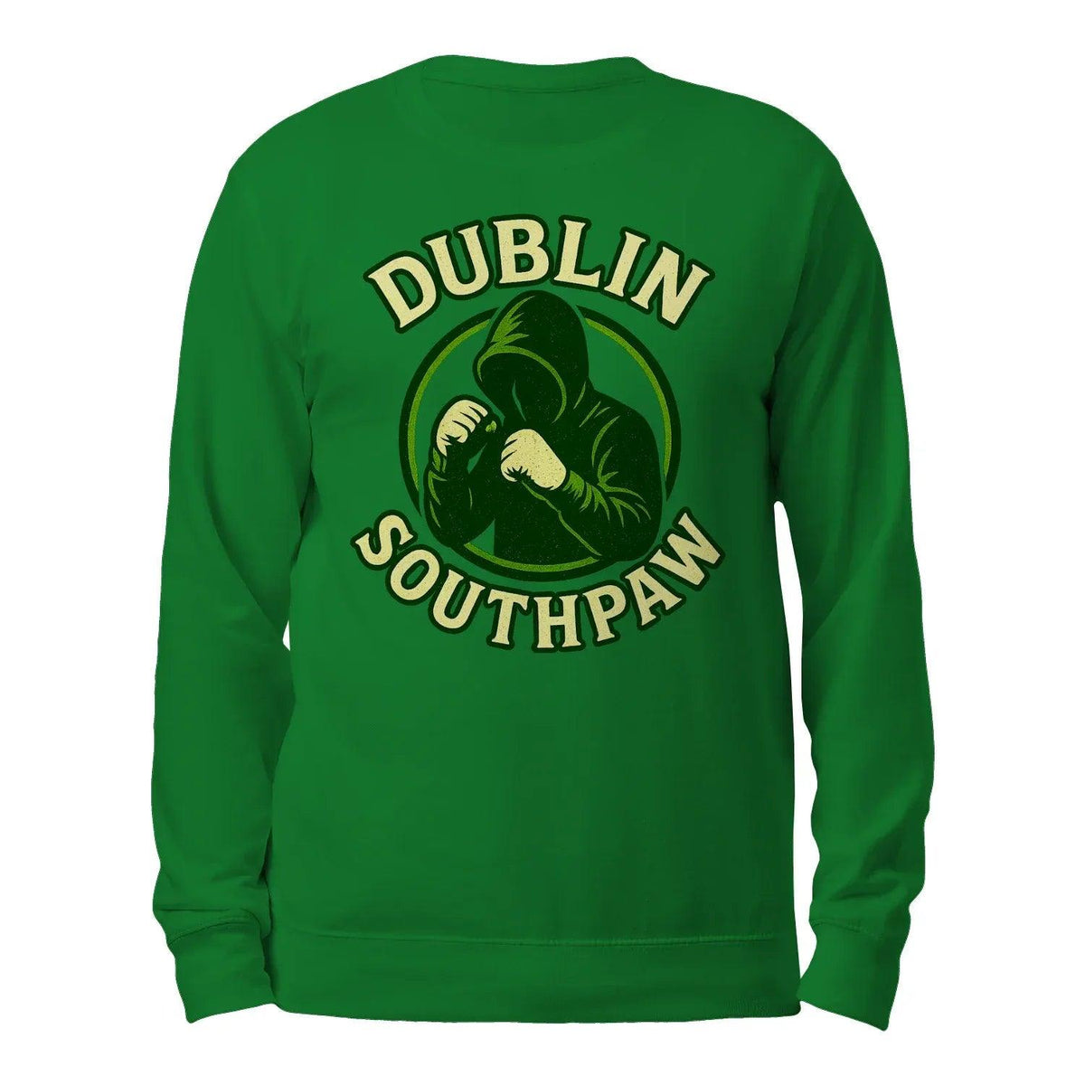 Green Dublin Southpaw sweatshirt, back logo print