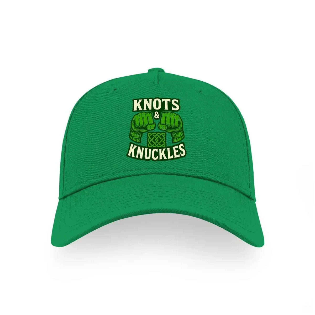 Irish 5-Panel Cap - Knots and Knuckles, Adjustable Fit - Celtic Wolfwear