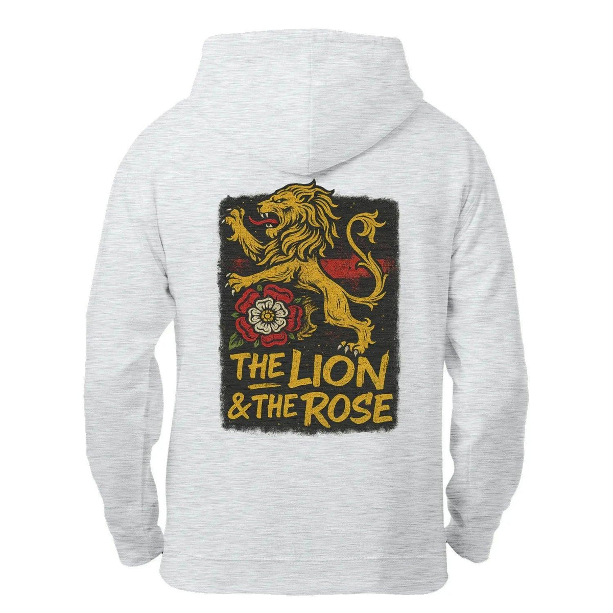 English Lion Zip Hoodie - Rose Premium Unisex Streetwear - Celtic Wolfwear