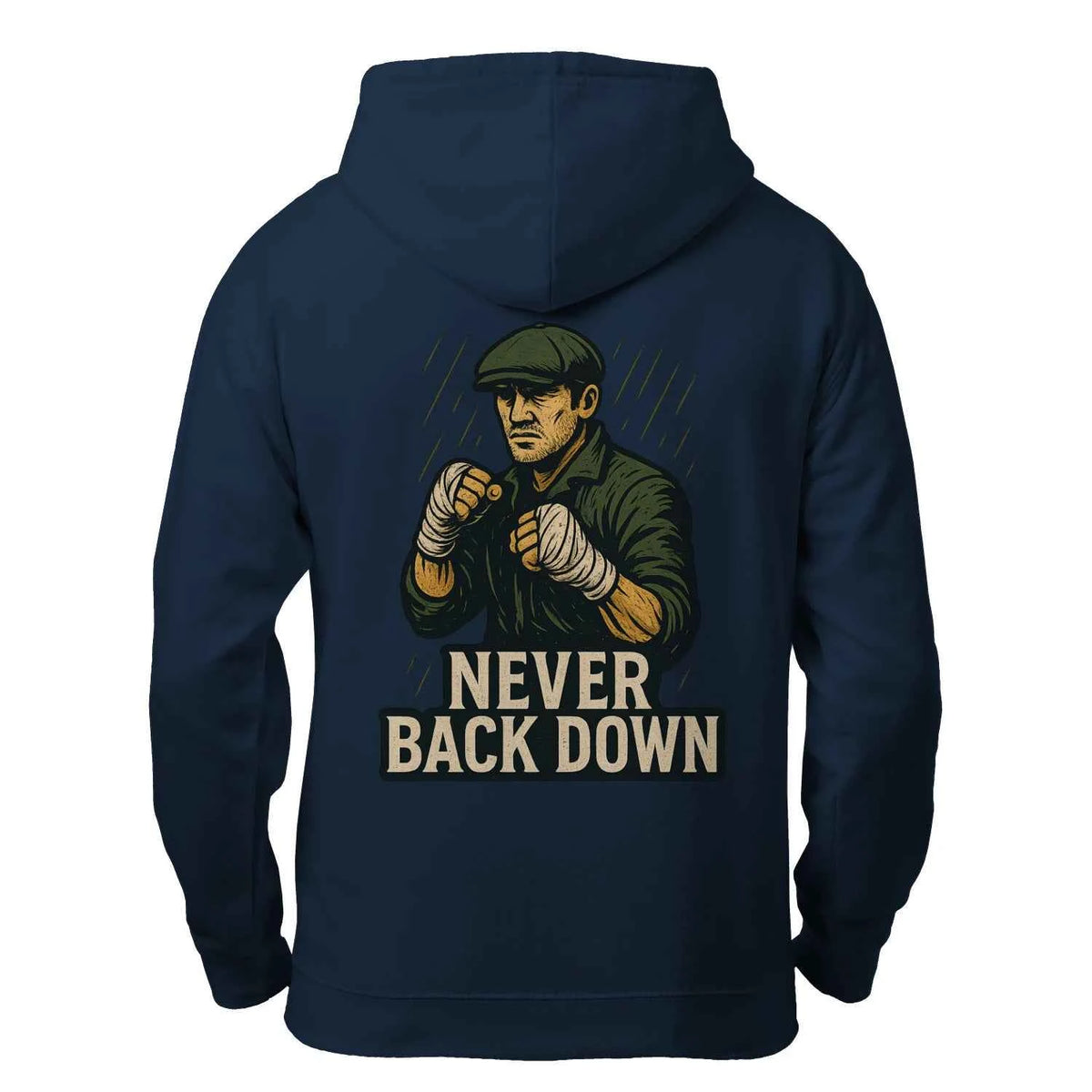 Irish Never Back Down Zip Hoodie – Heritage Streetwear Gift — product detail view