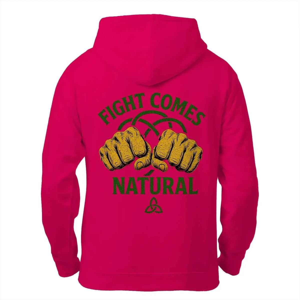 Celtic Wolf Zip Hoodie - Fight Comes Natural, Unisex - Celtic Wolfwear