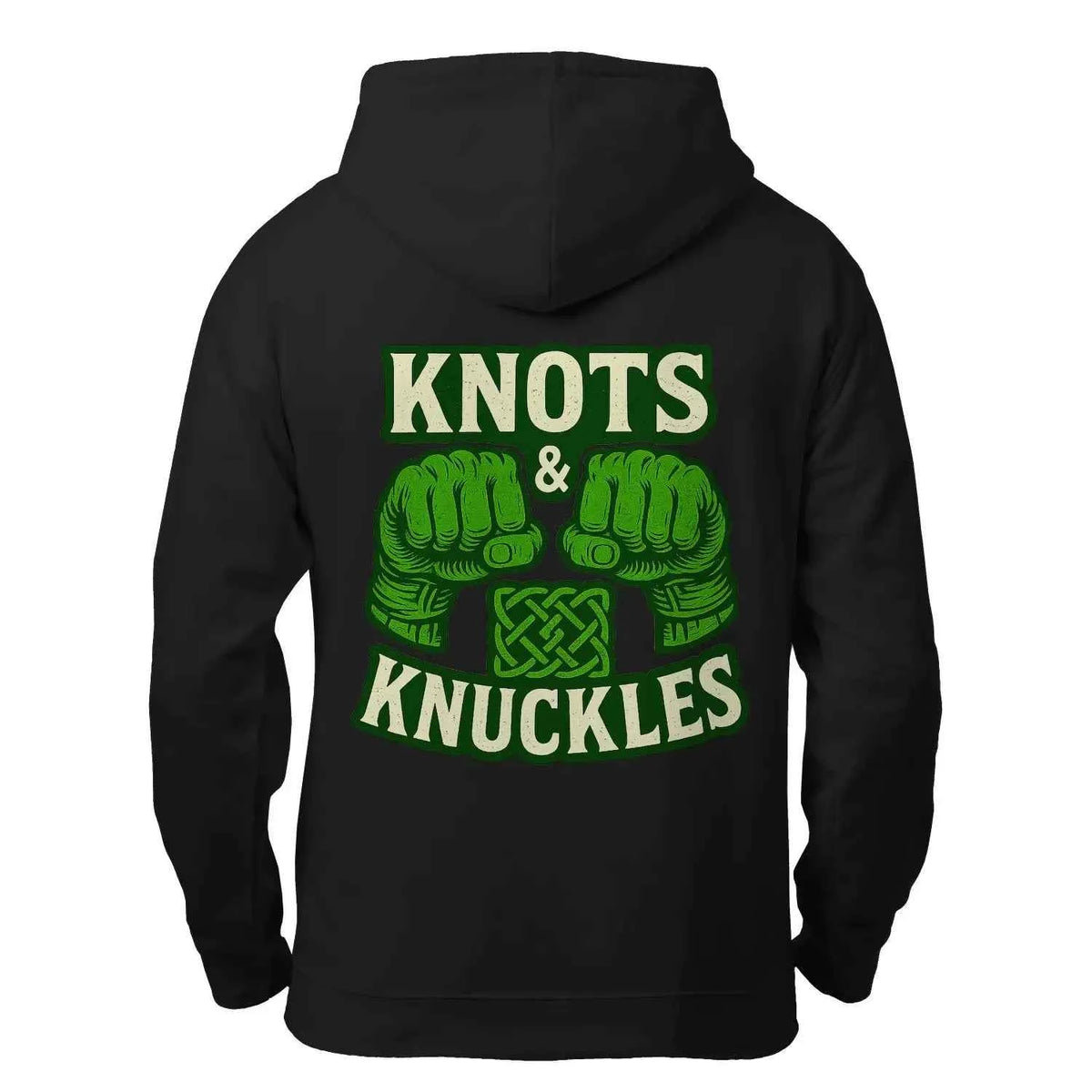 Celtic Zip Hoodie - Knots and Knuckles No 1, Unisex - Celtic Wolfwear