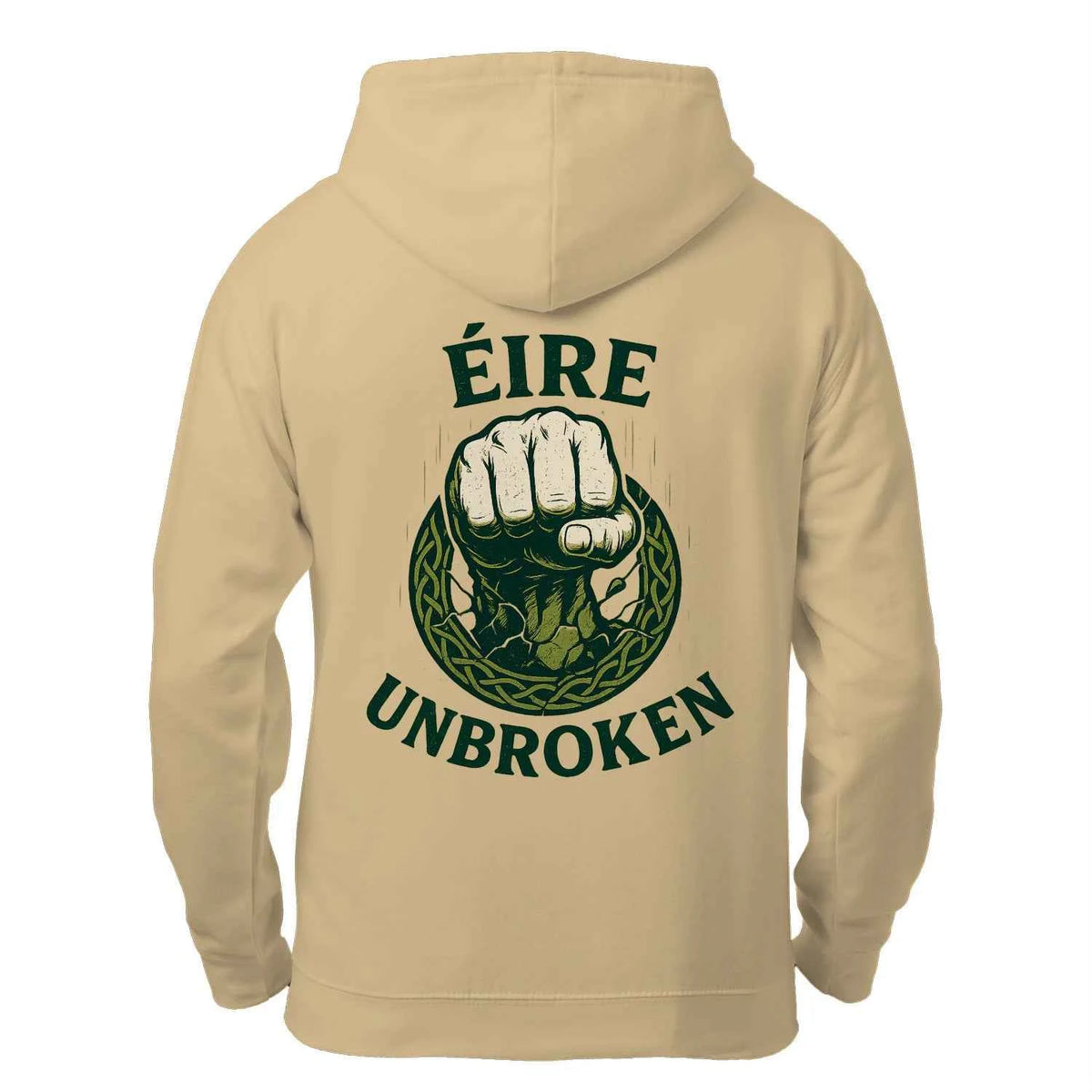 Irish Eire Unbroken Cotton Polyester Zip Hoodie — product detail view