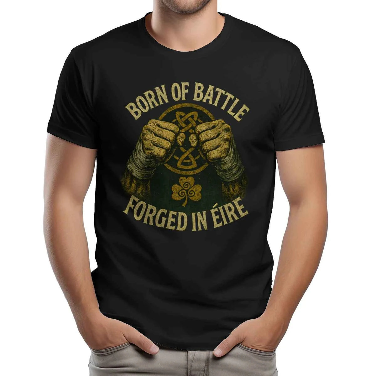 Irish T-Shirt - Born of Battle Forged Unisex Streetwear - Celtic Wolfwear