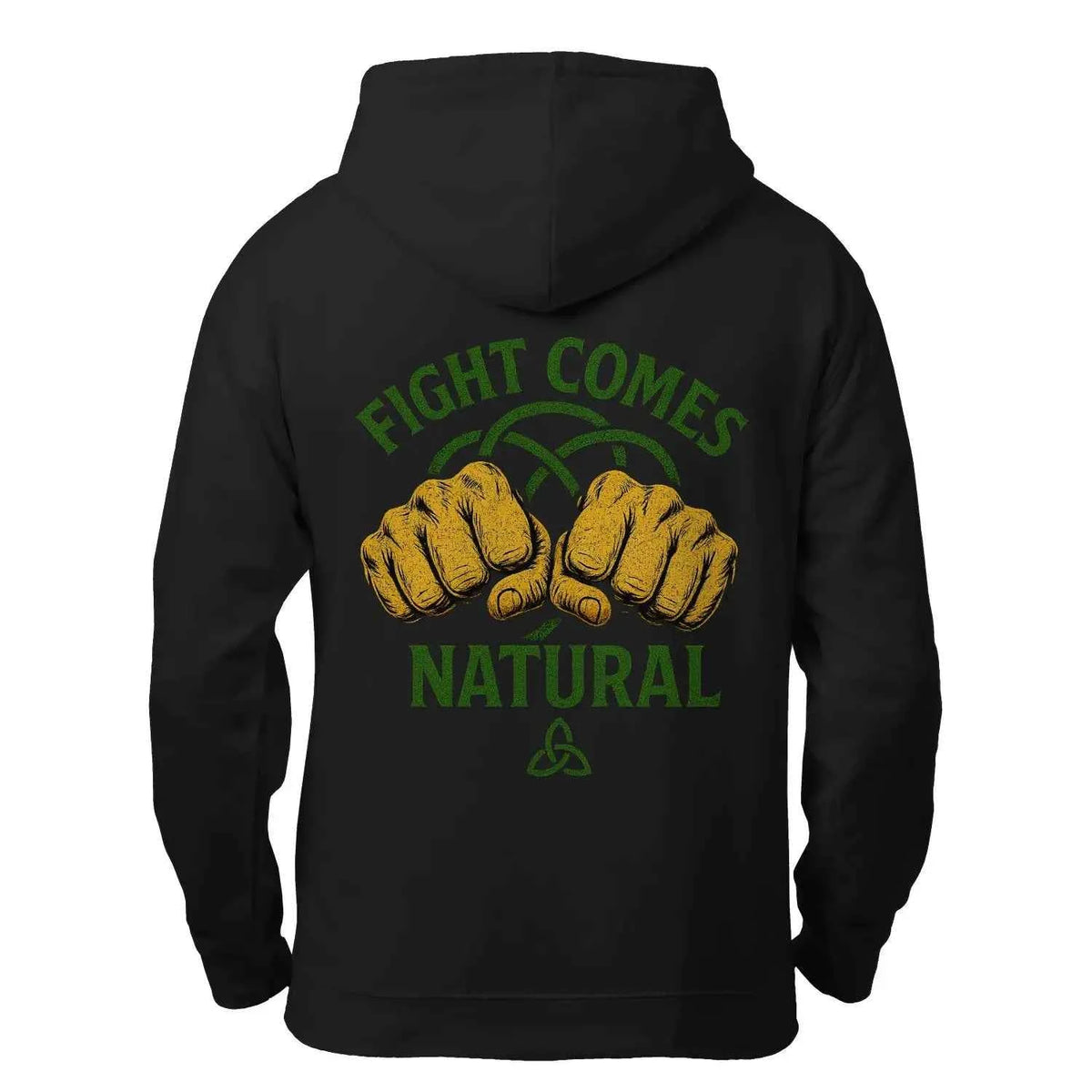 Celtic Wolf Zip Hoodie - Fight Comes Natural, Unisex - Celtic Wolfwear