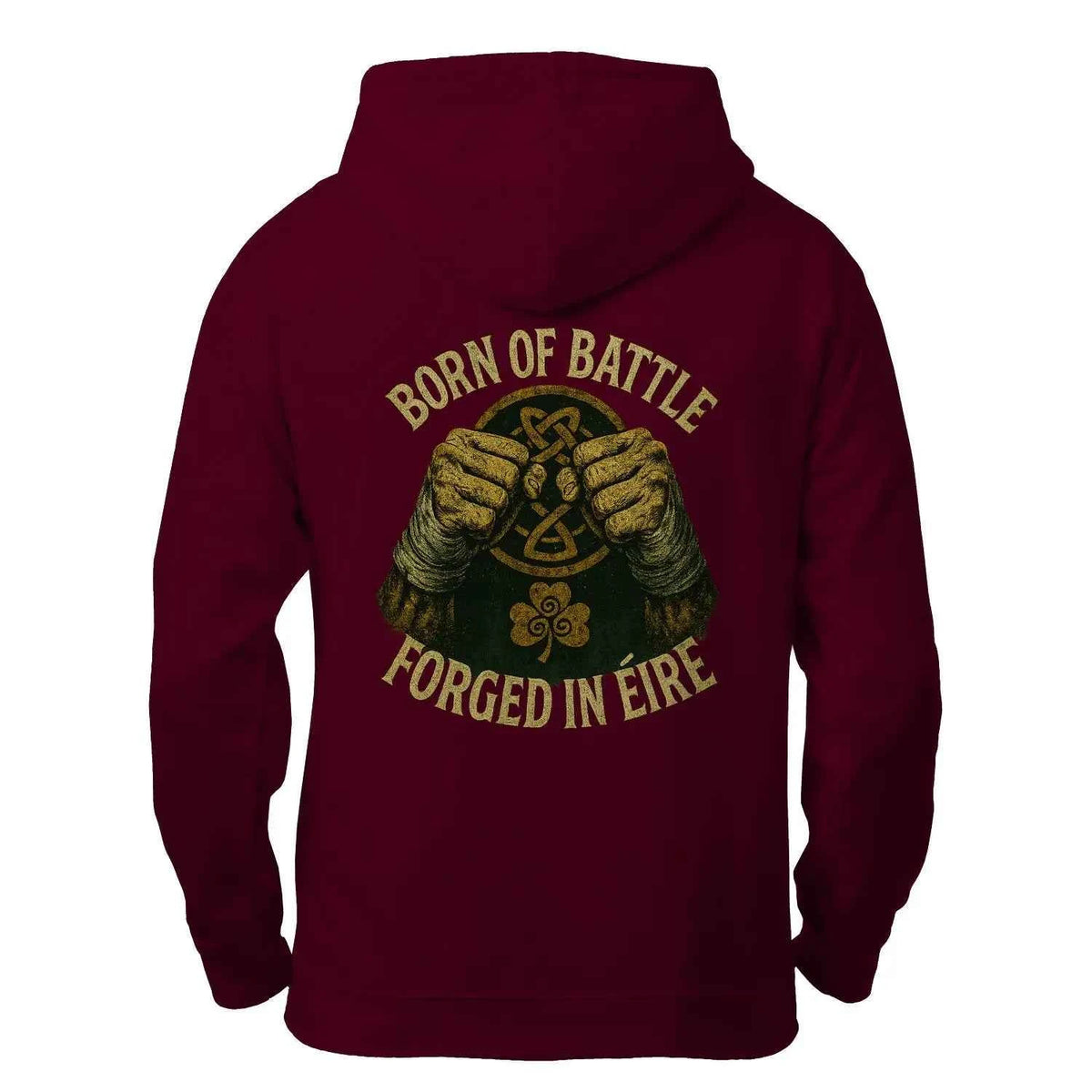 Irish Zip Hoodie - Born of Battle Forged Unisex Streetwear - Celtic Wolfwear