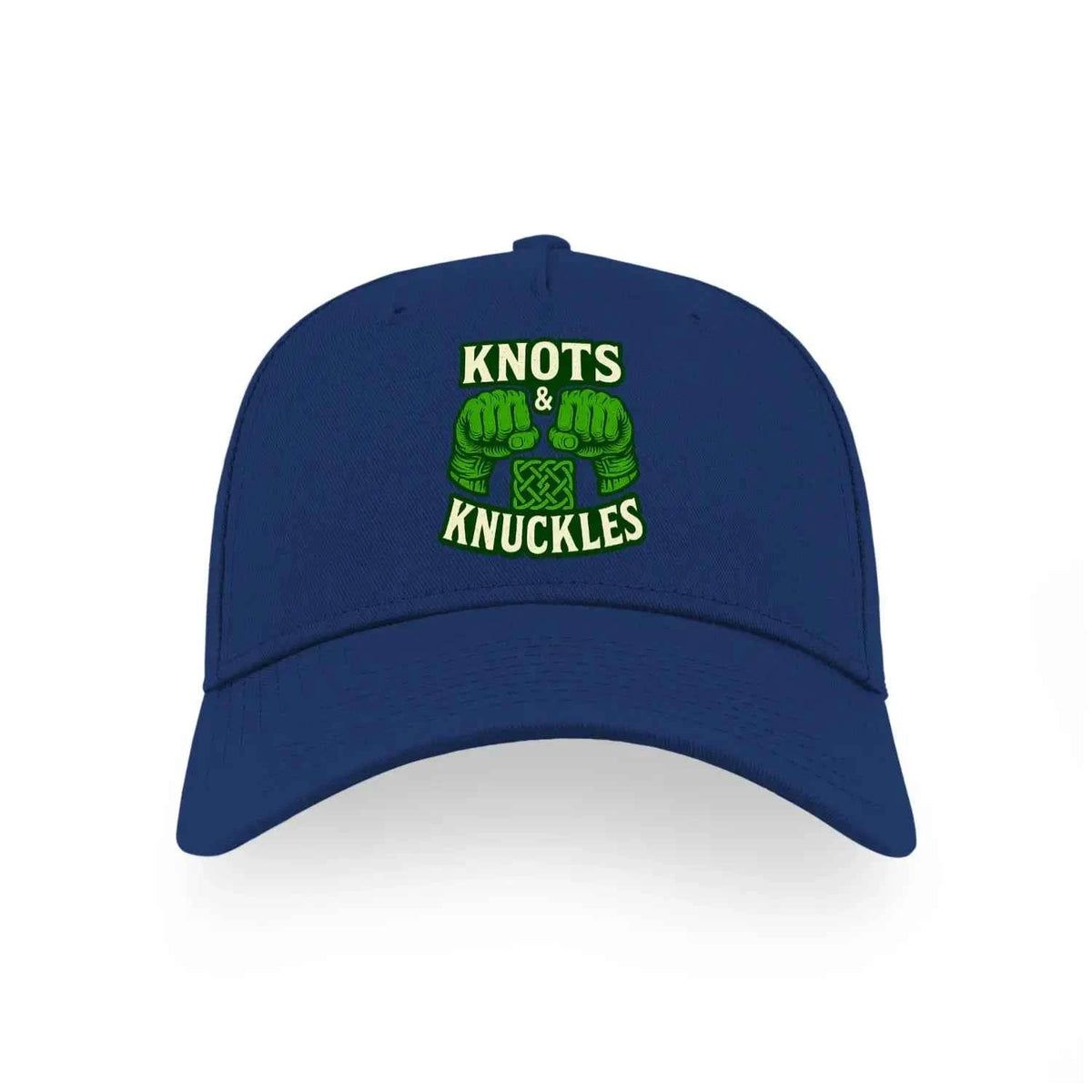 Irish 5-Panel Cap - Knots and Knuckles, Adjustable Fit - Celtic Wolfwear