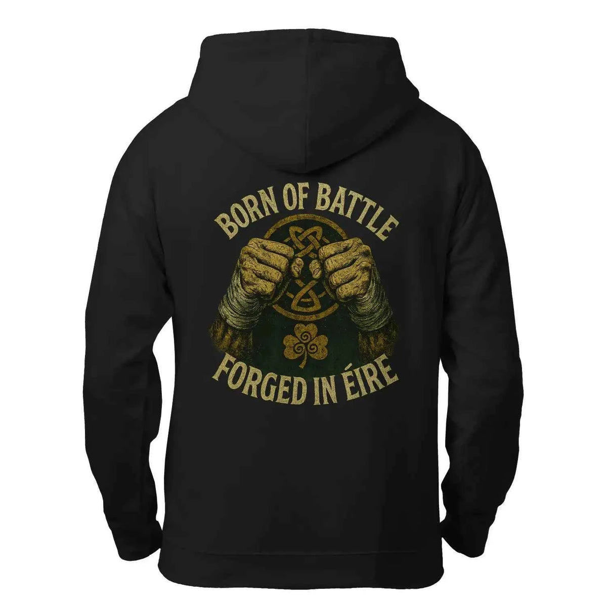 Irish Zip Hoodie - Born of Battle Forged Unisex Streetwear - Celtic Wolfwear