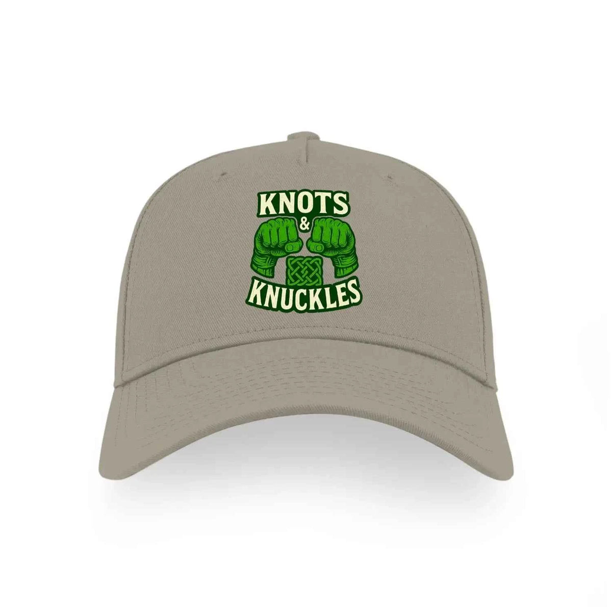 Irish 5-Panel Cap - Knots and Knuckles, Adjustable Fit - Celtic Wolfwear