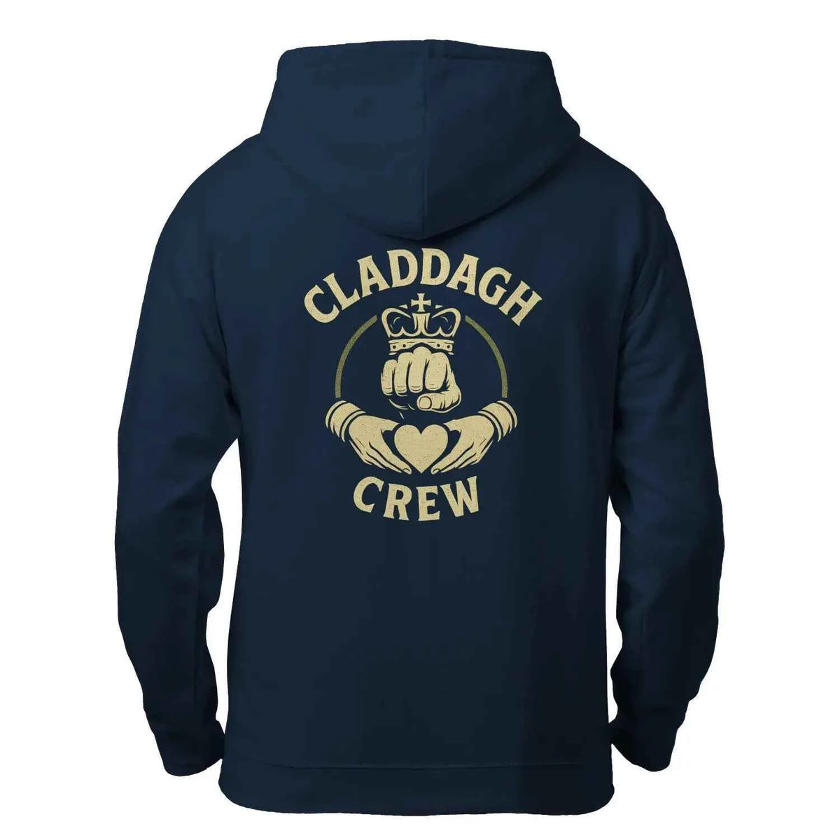 Irish Claddagh Crew Zip Hoodie – Unisex Heritage Gift — product detail view