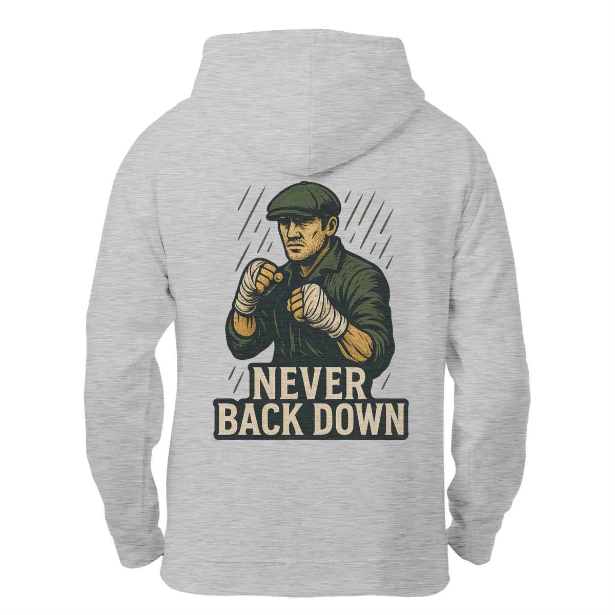 Irish Zip Hoodie - Never Back Down Heritage, Unisex - Celtic Wolfwear