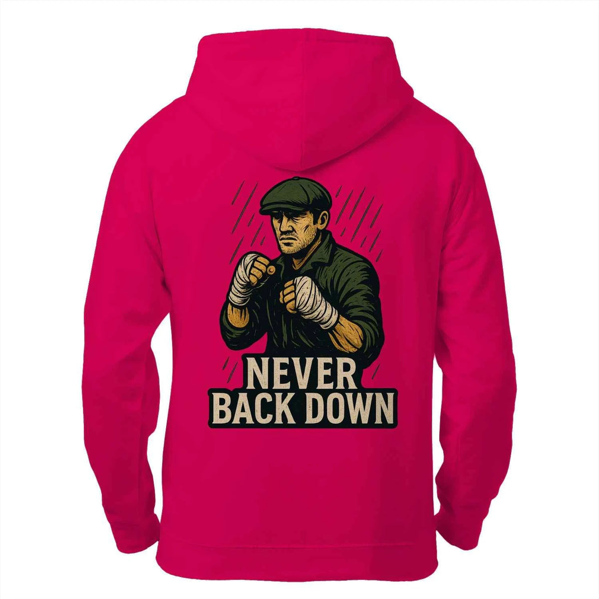 Irish Never Back Down Zip Hoodie – Heritage Streetwear Gift — product detail view