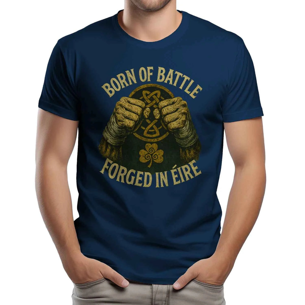 Irish T-Shirt - Born of Battle Forged Unisex Streetwear - Celtic Wolfwear
